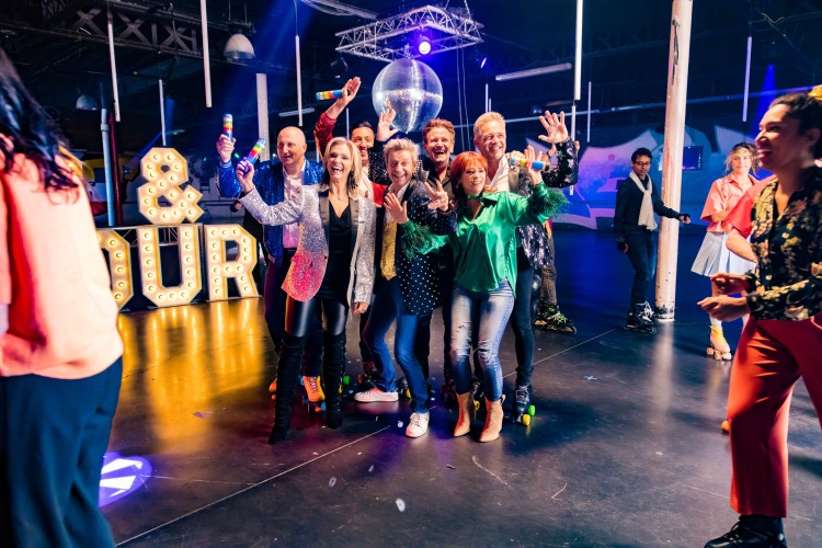 Sfeerfoto's tv-opnames in Rollerland Aalst